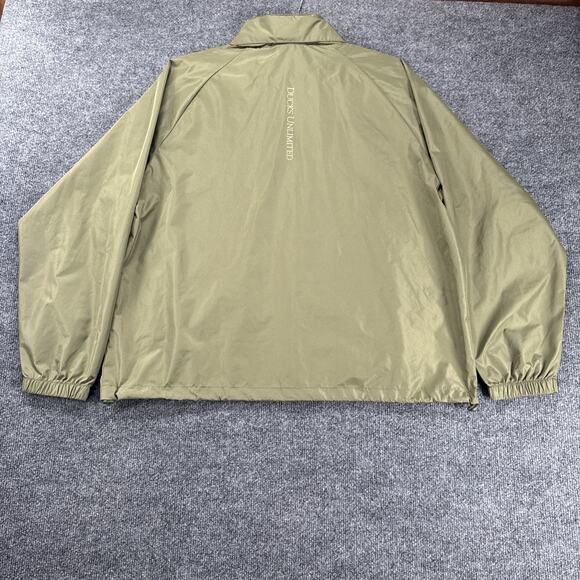 Ducks Unlimited Olive Spellout Waterproof Lightweight Full Zip Hooded Jacket XL - Picture 8 of 10